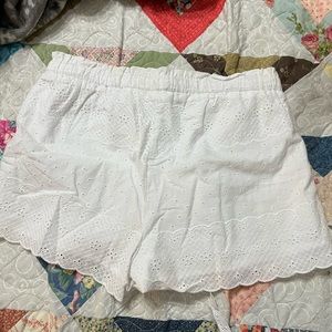 Lacy white shorts